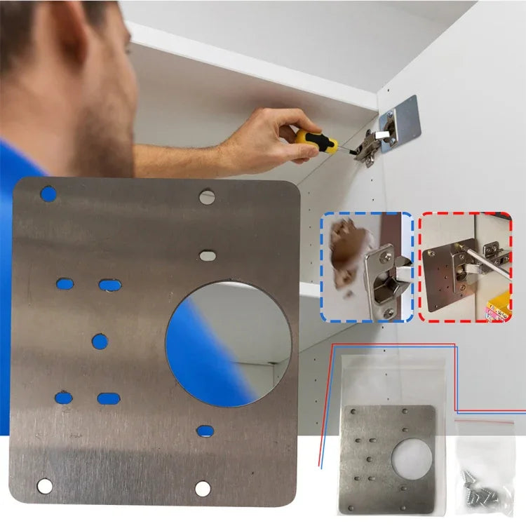 Hinge Repair Plate Cabinet Stainless Steel Hinge Repair Plate, Hinge Repair