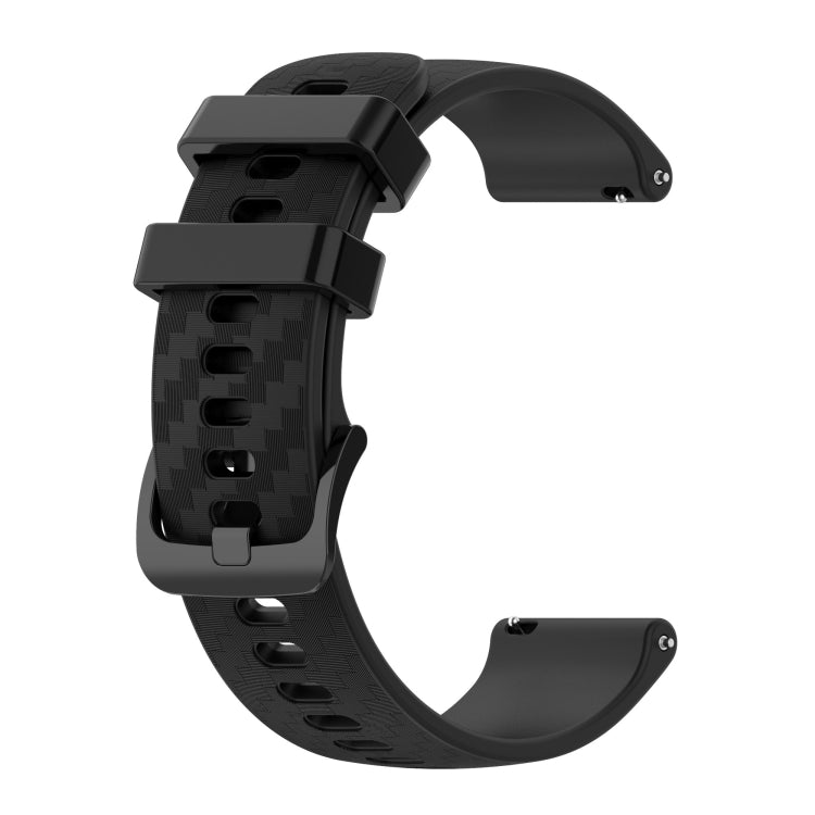 20mm Carbon Fiber Striped Silicone Strap, For Huawei Watch GT3 42mm, For Huawei Watch GT2 42mm, For Huawei Watch 2, For Honor Watch ES