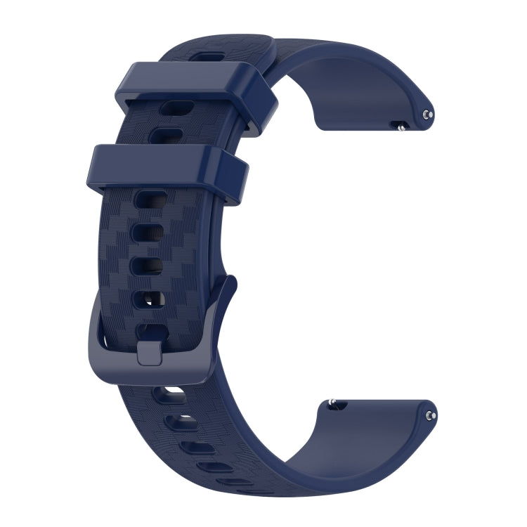 20mm Carbon Fiber Striped Silicone Strap, For Garmin Vivomove3, For Garmin Venu SQ, For Garmin Forerunner 645 Music, For Garmin VivoMove Luxe
