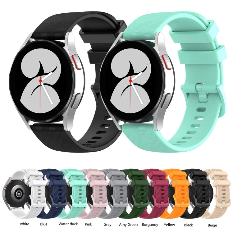 20mm Carbon Fiber Striped Silicone Strap, For Garmin Vivomove Style