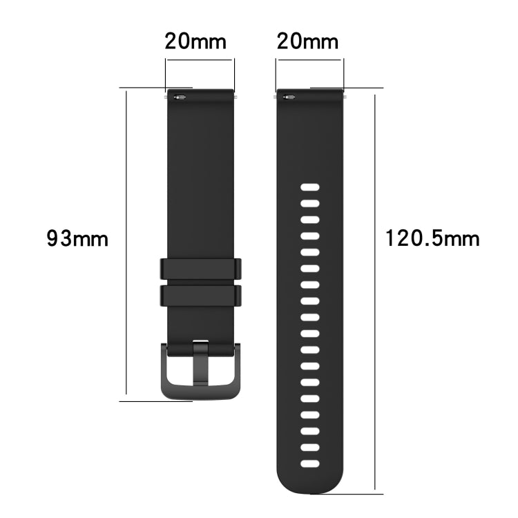 20mm Carbon Fiber Striped Silicone Strap, For Garmin Vivomove Style