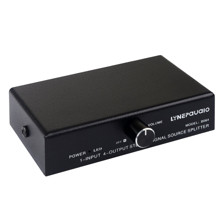 1 In 4 Out Audio Frequency Signal Splitter Distribute Device, Non Consumption, 3.5mm Interface Output, 1 In 4 Out 3.5mm Interface
