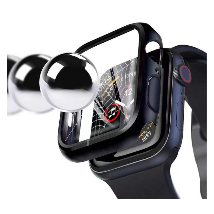 Electroplating Two-color PC+Tempered Film Watch Case, For Apple Watch Series 3/2/1 42mm, For Apple Watch Series 9 / 8 / 7 41mm