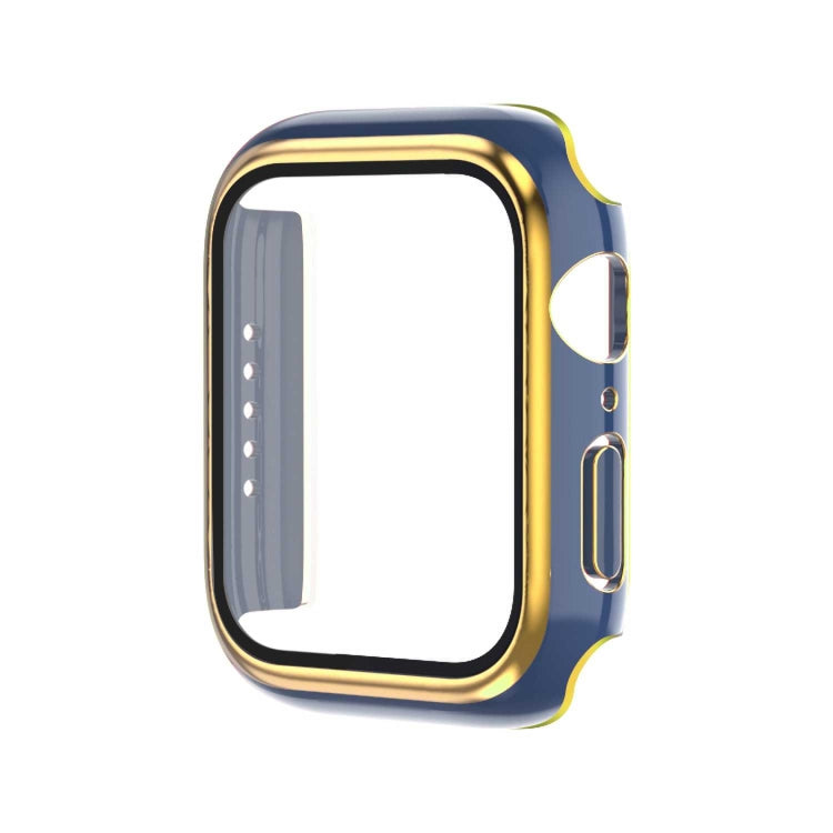 Electroplating Two-color PC+Tempered Film Watch Case, For Apple Watch Series 3/2/1 42mm, For Apple Watch Series 9 / 8 / 7 41mm
