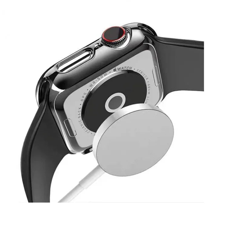 Electroplating Two-color PC+Tempered Film Watch Case, For Apple Watch Series 6/5/4/SE 40mm, For Apple Watch Series 3/2/1 38mm
