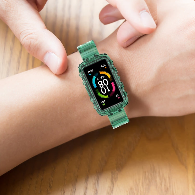 One-Piece Transparent Silicone Watch Band, For Huawei Band 7, For Huawei Band 6, For Honor Band 6