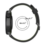 20mm Vertical Pattern Two-Color Silicone Watch Band, For Samsung Galaxy watch 42mm, For Samsung Gear Sport, For Samsung Gear S2 Classic