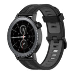 20mm Vertical Pattern Two-Color Silicone Watch Band, For Samsung Galaxy watch 42mm, For Samsung Gear Sport, For Samsung Gear S2 Classic