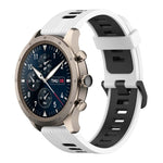 22mm Vertical Pattern Two-Color Silicone Watch Band, For Amazfit 2 Stratos, For  Amazfit Z
