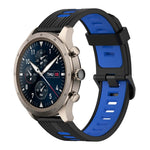 22mm Vertical Pattern Two-Color Silicone Watch Band, For Amazfit 2 Stratos, For  Amazfit Z