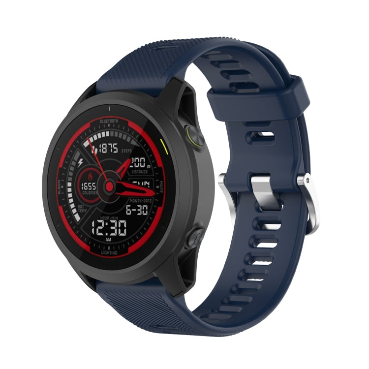 22mm Twill Solid Color Silicone Watch Band, For Garmin Forerunner 745