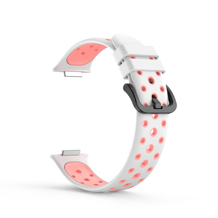Two-Color Perforated Silicone Watch Band, For Huawei Watch Fit 2