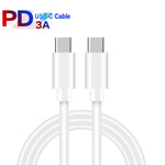 PD 35W Dual USB-C / Type-C Ports Charger with Type-C to Type-C Data Cable, EU Plug, EU Plug + 1m Dual Type-C Cable, EU Plug + 2m Dual Type-C Cable