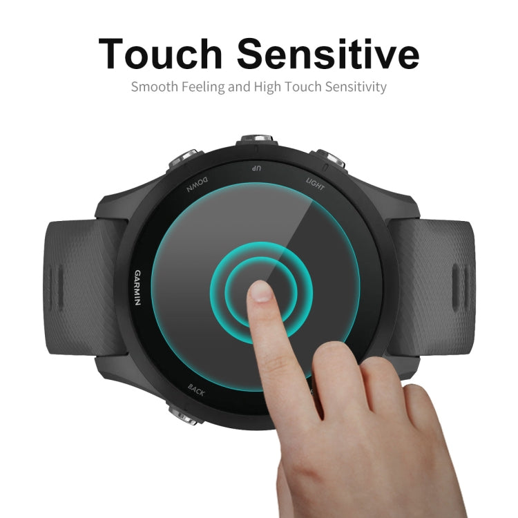 For Garmin Forerunner 255 ENKAY 0.2mm 9H Tempered Glass Screen Protector Watch Film, 1 PC, 2 PCS, 5 PCS, 10 PCS