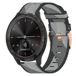 18mm Nylon Woven Watch Band, For Garmin Forerunner 255S, For Garmin Venu 2S, For Garmin Vivomove 3S, For Garmin Vivoactive 4S