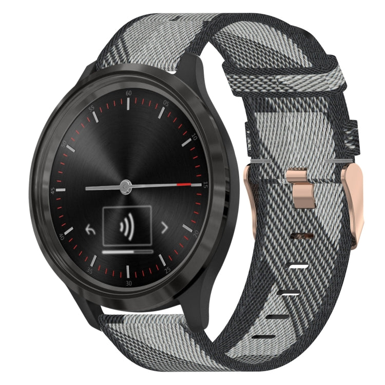 18mm Nylon Woven Watch Band, For Garmin Forerunner 255S, For Garmin Venu 2S, For Garmin Vivomove 3S, For Garmin Vivoactive 4S