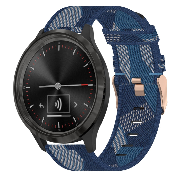 18mm Nylon Woven Watch Band, For Garmin Forerunner 255S, For Garmin Venu 2S, For Garmin Vivomove 3S, For Garmin Vivoactive 4S