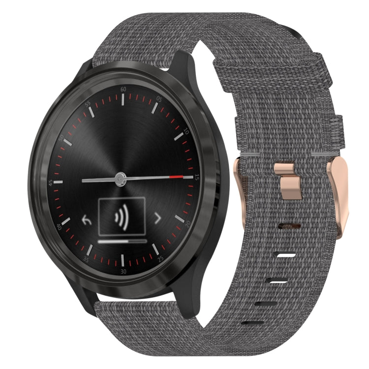 18mm Nylon Woven Watch Band, For Garmin Forerunner 255S, For Garmin Venu 2S, For Garmin Vivomove 3S, For Garmin Vivoactive 4S