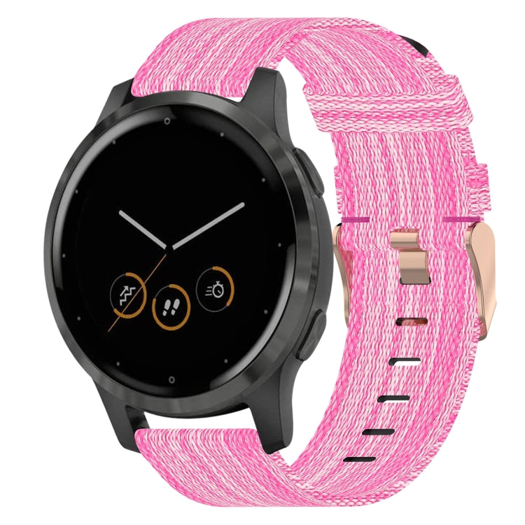 18mm Nylon Woven Watch Band, For Garmin Forerunner 255S, For Garmin Venu 2S, For Garmin Vivomove 3S, For Garmin Vivoactive 4S
