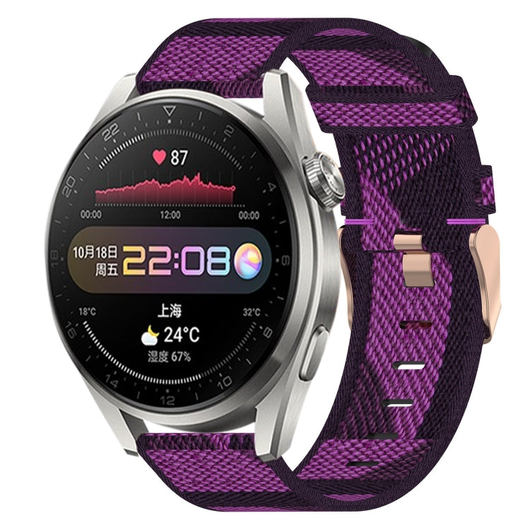 22mm Nylon Woven Watch Band, For Huawei Watch GT3 Pro 46mm, For Huawei Watch GT3 46mm, For Huawei Watch GT Runner, For Huawei Watch 3, For Huawei Watch 3 Pro, For Huawei GT2 Pro