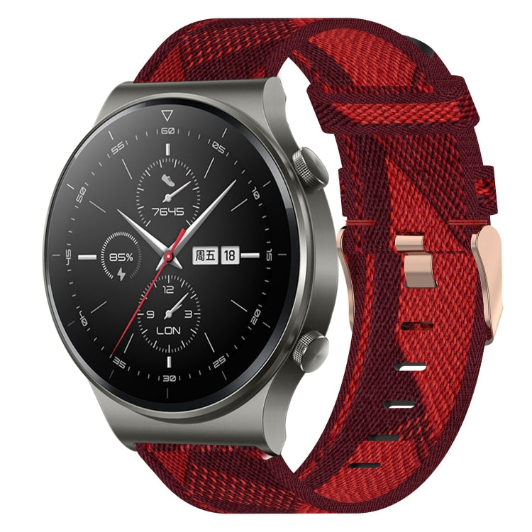 22mm Nylon Woven Watch Band, For Huawei Watch GT3 Pro 46mm, For Huawei Watch GT3 46mm, For Huawei Watch GT Runner, For Huawei Watch 3, For Huawei Watch 3 Pro, For Huawei GT2 Pro