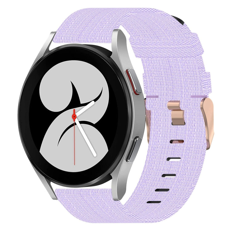 20mm Nylon Woven Watch Band, For Samsung Galaxy Watch 4 40mm, For Samsung Galaxy Watch 4 44mm, For Samsung  Galaxy Watch 4 Classic 42mm, For Samsung  Galaxy Watch 4 Classic 46mm, For Samsung Galaxy Watch 3 41mm, For Samsung Galaxy Watch Active 2 40mm