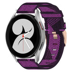 20mm Nylon Woven Watch Band, For Samsung Galaxy Watch 4 40mm, For Samsung Galaxy Watch 4 44mm, For Samsung  Galaxy Watch 4 Classic 42mm, For Samsung  Galaxy Watch 4 Classic 46mm, For Samsung Galaxy Watch 3 41mm, For Samsung Galaxy Watch Active 2 40mm