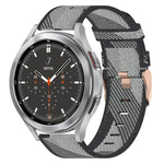 20mm Nylon Woven Watch Band, For Samsung Galaxy Watch 4 40mm, For Samsung Galaxy Watch 4 44mm, For Samsung  Galaxy Watch 4 Classic 42mm, For Samsung  Galaxy Watch 4 Classic 46mm, For Samsung Galaxy Watch 3 41mm, For Samsung Galaxy Watch Active 2 40mm