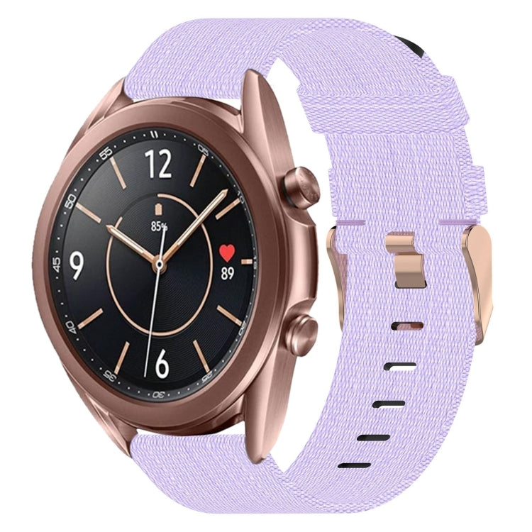 20mm Nylon Woven Watch Band, For Samsung Galaxy Watch 4 40mm, For Samsung Galaxy Watch 4 44mm, For Samsung  Galaxy Watch 4 Classic 42mm, For Samsung  Galaxy Watch 4 Classic 46mm, For Samsung Galaxy Watch 3 41mm, For Samsung Galaxy Watch Active 2 40mm