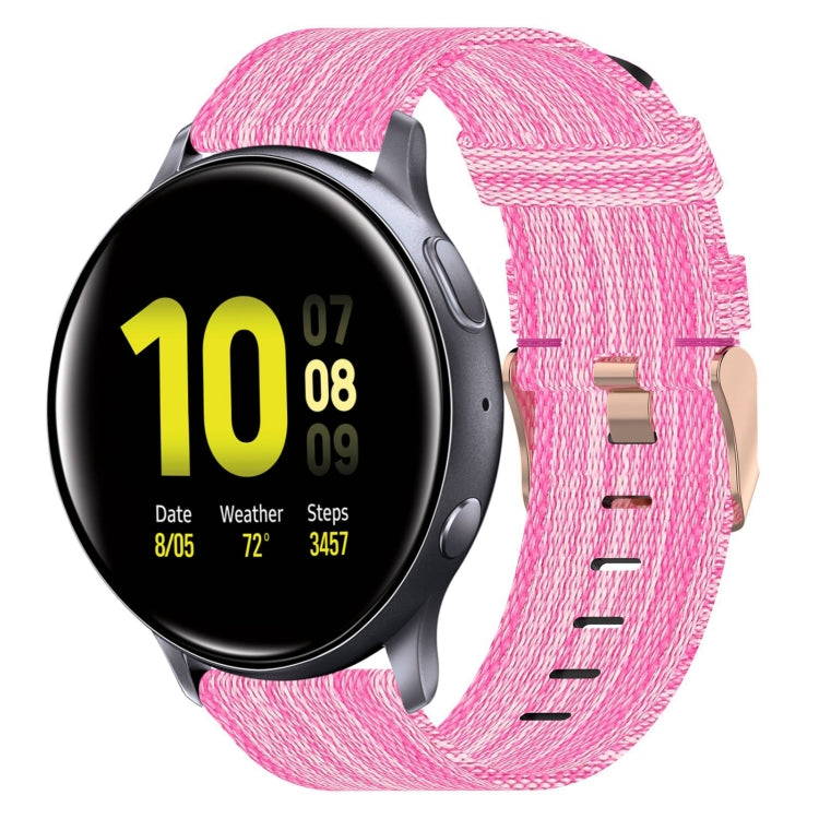 20mm Nylon Woven Watch Band, For Samsung Galaxy Watch 4 40mm, For Samsung Galaxy Watch 4 44mm, For Samsung  Galaxy Watch 4 Classic 42mm, For Samsung  Galaxy Watch 4 Classic 46mm, For Samsung Galaxy Watch 3 41mm, For Samsung Galaxy Watch Active 2 40mm