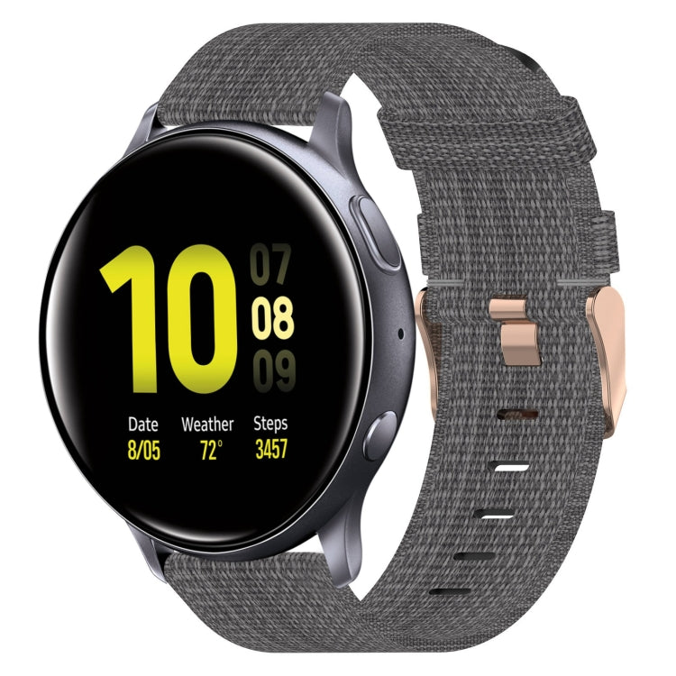 20mm Nylon Woven Watch Band, For Samsung Galaxy Watch 4 40mm, For Samsung Galaxy Watch 4 44mm, For Samsung  Galaxy Watch 4 Classic 42mm, For Samsung  Galaxy Watch 4 Classic 46mm, For Samsung Galaxy Watch 3 41mm, For Samsung Galaxy Watch Active 2 40mm