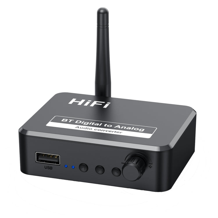 B35S Bluetooth 5.2 Music Receiver Digital to Analog Converter Supports U-disk Fiber Coaxial, B35S