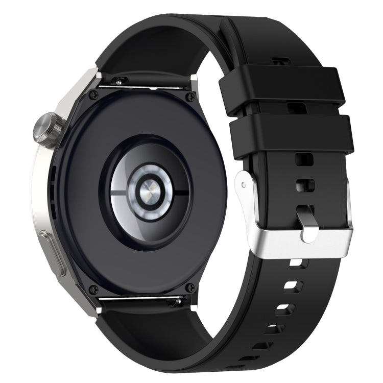 Protruding Head Silicone Strap Silver Buckle, For Huawei Watch GT2 42mm / Watch 2 20mm, For Honor Magic Watch 2 42mm 20mm