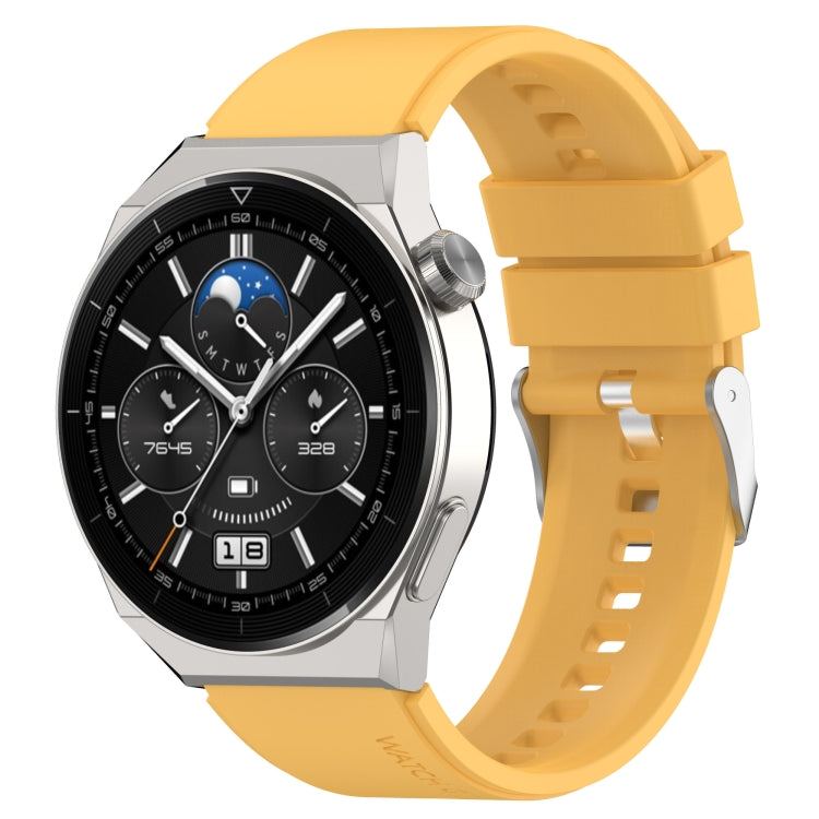 Protruding Head Silicone Strap Silver Buckle, For Huawei Watch GT2 42mm / Watch 2 20mm, For Honor Magic Watch 2 42mm 20mm