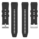 Protruding Head Silicone Strap Silver Buckle, For Samsung Galaxy Watch3 45mm 22mm, For Samsung Galaxy Gear S3 Classic 22mm, For Samsung Galaxy Gear S3 Frontier 22mm, For Samsung Galaxy Watch Heart-S 20mm