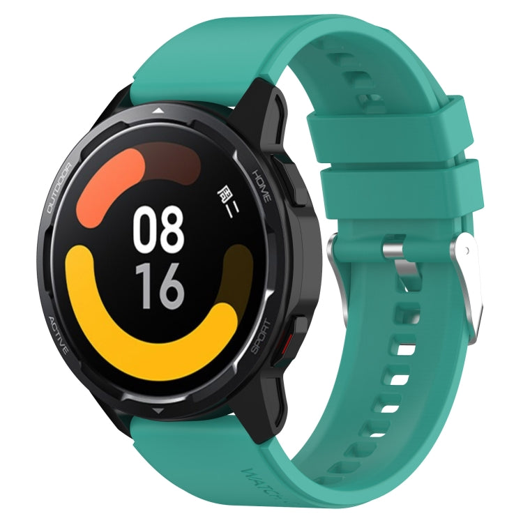 Protruding Head Silicone Strap Silver Buckle, For Samsung Galaxy Watch3 45mm 22mm, For Samsung Galaxy Gear S3 Classic 22mm, For Samsung Galaxy Gear S3 Frontier 22mm, For Samsung Galaxy Watch Heart-S 20mm
