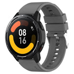 Protruding Head Silicone Strap Silver Buckle, For Samsung Galaxy Watch 46mm 22mm