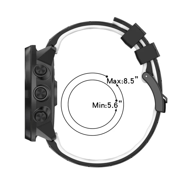 22mm Football Pattern Two-Color Silicone Strap, For Samsung Galaxy Watch3 45mm, For Samsung Galaxy Watch 46mm, For Samsung Gear S3 Classic, For Samsung Gear S3 Frontier