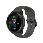 For Garmin Forerunner945 / fenix5 Plus / Approach S60 Monochrome Silicone Watch Band, Black, White, Orange, Pink, Red, Lake Blue, Grey, Blue, Lime, Purple, midnight blue