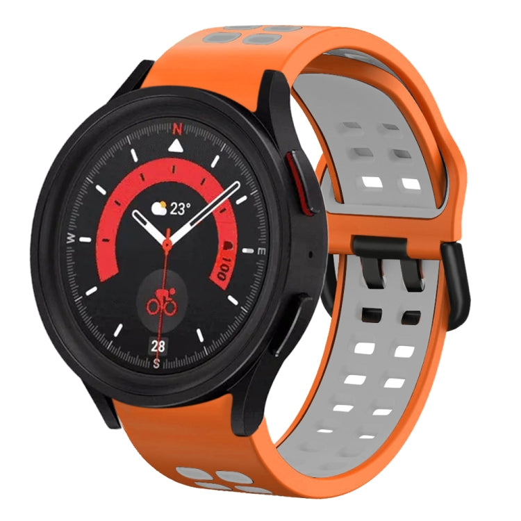 20mm Breathable Two-Color Silicone Watch Band, For Samsung Galaxy Watch 5  40mm, For Samsung Galaxy Watch 5  44mm