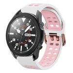 20mm Breathable Two-Color Silicone Watch Band, For Samsung Galaxy Watch 5 Pro  45mm, For Samsung Galaxy Watch 4 40mm