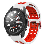 20mm Breathable Two-Color Silicone Watch Band, For Samsung Galaxy Watch 5 Pro  45mm, For Samsung Galaxy Watch 4 40mm