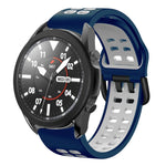 20mm Breathable Two-Color Silicone Watch Band, For Samsung Galaxy Watch 5 Pro  45mm, For Samsung Galaxy Watch 4 40mm