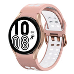 20mm Breathable Two-Color Silicone Watch Band, For Samsung Galaxy Watch 5 Pro  45mm, For Samsung Galaxy Watch 4 40mm