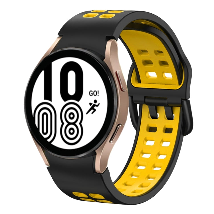 20mm Breathable Two-Color Silicone Watch Band, For Samsung Galaxy Watch 5 Pro  45mm, For Samsung Galaxy Watch 4 40mm
