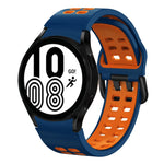 20mm Breathable Two-Color Silicone Watch Band, For Samsung Galaxy Watch 5 Pro  45mm, For Samsung Galaxy Watch 4 40mm