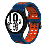 20mm Breathable Two-Color Silicone Watch Band, For Samsung Galaxy Watch 5 Pro  45mm, For Samsung Galaxy Watch 4 40mm