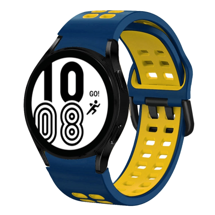20mm Breathable Two-Color Silicone Watch Band, For Samsung Galaxy Watch 5 Pro  45mm, For Samsung Galaxy Watch 4 40mm