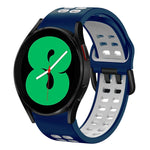 20mm Breathable Two-Color Silicone Watch Band, For Samsung Galaxy Watch 4 44mm, For Samsung Galaxy Watch 4 Classic 46mm