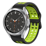 20mm Breathable Two-Color Silicone Watch Band, For Samsung Galaxy Watch 4 44mm, For Samsung Galaxy Watch 4 Classic 46mm